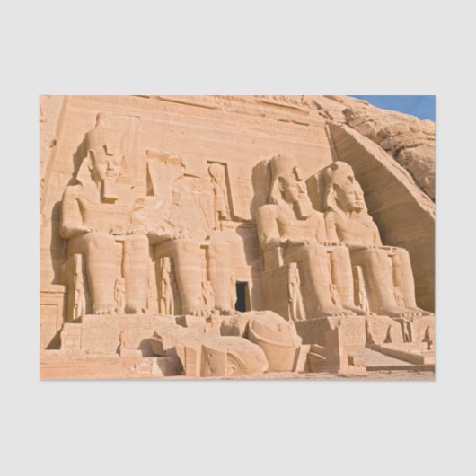 Grote tempel van Abu Simbel - Ramses II - Egypte Tissuepapier (Voorkant)