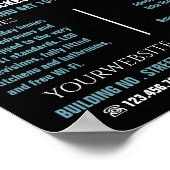 Grote tenten, vakantiepark Adverteren Poster (Hoek)