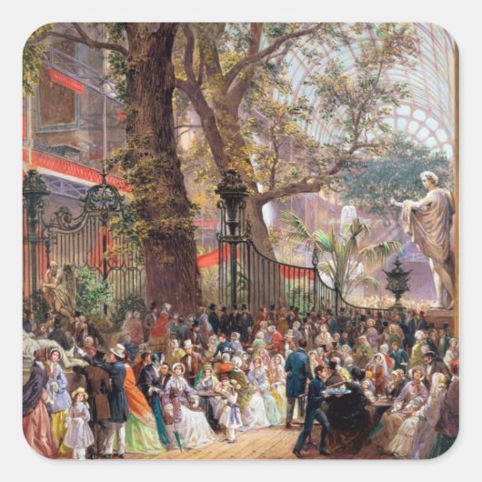 Grote tentoonstelling, 1851: binnenkant vierkante sticker (Voorkant)