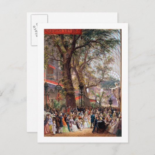 Grote tentoonstelling, 1851: interieur briefkaart (Voorkant / Achterkant)