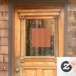 Grote Terracotta Window Cling 12 inch Vierkant Raamsticker