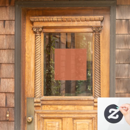 Grote Terracotta Window Cling 12 inch Vierkant Raamsticker (Huis Deur)