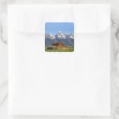 Grote Teton-bergen Vierkante Sticker (Tas)