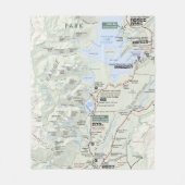 Grote Teton-kaartdeken Fleece Deken (Voorkant)