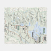 Grote Teton-kaartdeken Fleece Deken (Voorkant (Horizontaal))