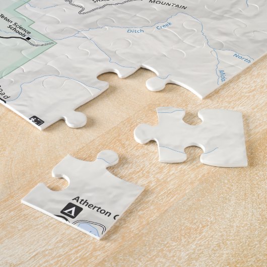 Grote Teton-kaartpuzzel Legpuzzel (Zijkant)