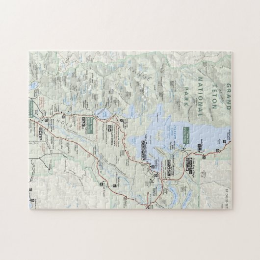 Grote Teton-kaartpuzzel Legpuzzel (Horizontaal)