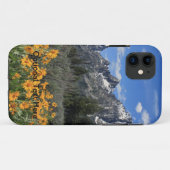 Grote Teton met Gele Bloemen Case-Mate iPhone Case (Achterkant (horizontaal))