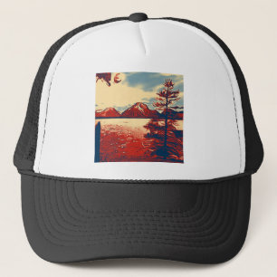 Grote Teton National Park Art Trucker Pet