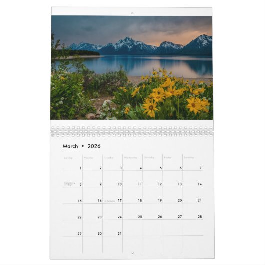 Grote Teton National Park Landscape Fotografie Kalender (Mar 2026)