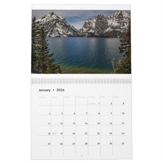 Grote Teton National Park Landscape Fotografie Kalender (Jan 2026)