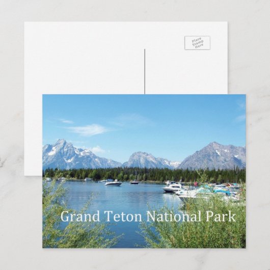 Grote Teton National Park-landschapsfoto. Briefkaart (Voorkant / Achterkant)