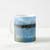 Grote Teton National Park-landschapsfoto. Koffiemok (Voorkant links)