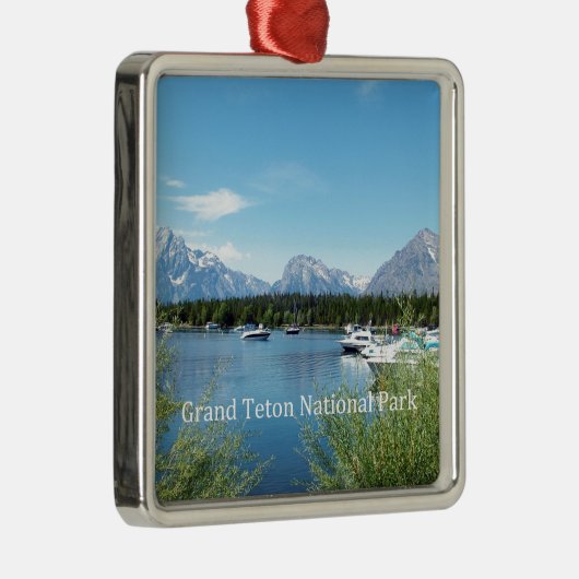 Grote Teton National Park-landschapsfoto. Metalen Ornament (Rechts)