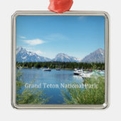 Grote Teton National Park-landschapsfoto. Metalen Ornament (Voorkant)
