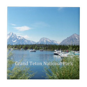 Grote Teton National Park-landschapsfoto. Tegeltje
