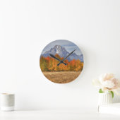 Grote Teton NP, Mount Moran en aspen bomen Ronde Klok (Huis)