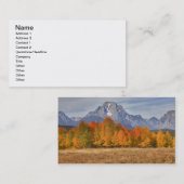 Grote Teton NP, Mount Moran en aspen bomen Visitekaartje (Voorkant / Achterkant)