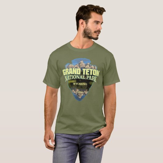 Grote Teton NP (pijlpunt) T-shirt (Voorkant volledig)