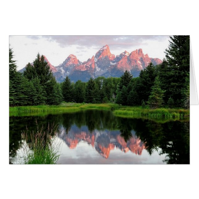 Grote Teton reflecteert over de Beaver-obligatie (Voorkant Horizontaal)