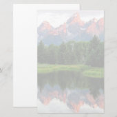 Grote Teton reflecteert over de Beaver-obligatie Briefpapier (Voorkant / Achterkant)