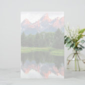 Grote Teton reflecteert over de Beaver-obligatie Briefpapier (Staand voorkant)
