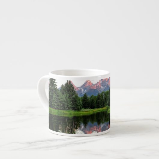 Grote Teton reflecteert over de Beaver-obligatie Espresso Kop (Links)