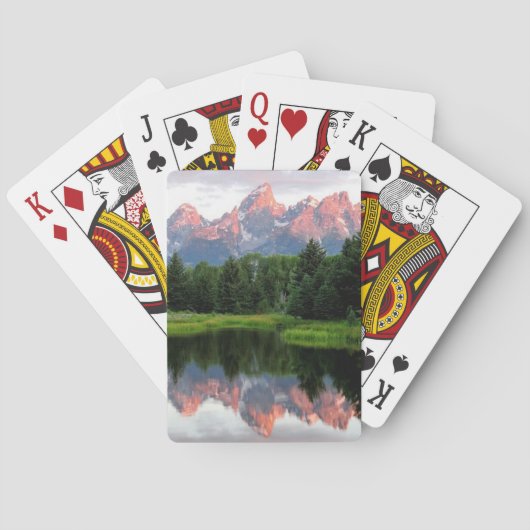Grote Teton reflecteert over de Beaver-obligatie Speelkaarten (Achterkant)