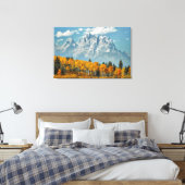 Grote Tetongebergte in de Herfst Canvas Afdruk (Insitu (Slaapkamer))