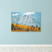 Grote Tetongebergte in de Herfst Canvas Afdruk (Insitu (Houten vloer))