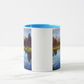 Grote Tetons die in de Snake-rivier reflecteren Mok (Midden)