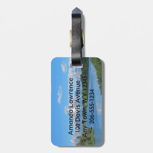 Grote Tetons Uitzicht Bagagelabels (Achterkant verticaal)