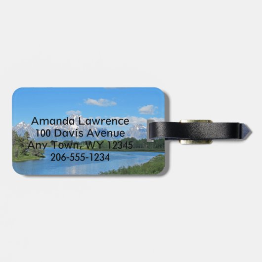 Grote Tetons Uitzicht Bagagelabels (Achterkant horizontaal)