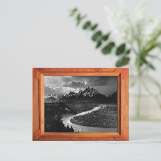 Grote Tetons zwart-wit Briefkaart (Staand voorkant)