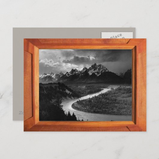 Grote Tetons zwart-wit Briefkaart (Voorkant / Achterkant)