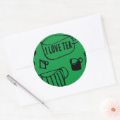 Grote thee ronde sticker (Envelop)