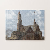 Grote thuiskasteel Clouds Blue Sky City Rural Legpuzzel (Horizontaal)