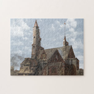 Grote thuiskasteel Clouds Blue Sky City Rural Legpuzzel