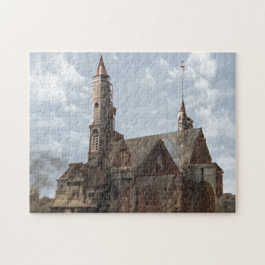 Grote thuiskasteel Clouds Blue Sky City Rural Legpuzzel (Horizontaal)