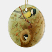 Grote tiet- Kleurrijke vogel, Kunst Keramisch Ornament (Links)