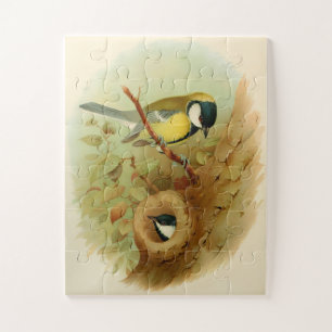 Grote tiet- Kleurrijke vogel, Kunst Legpuzzel