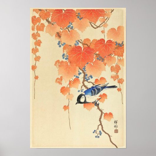 Grote tiet op paulownia tak - Ohara Koson Poster (Voorkant)