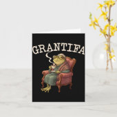 Grote Tifa Kikker Grappige Grafische Mannen Vrouwe Kaart (Gele Bloem)