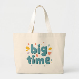 Grote Tijd Puffy 3D Confetti Tekst Ontwerp Tote Bag