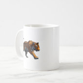 Grote tijger in pixel art. koffiemok (Voorkant links)