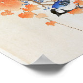 Grote tik op de paulownia-tak poster (Hoek)