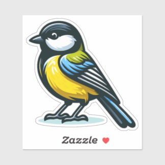 Grote Tit Bird Custom-Cut Vinyl Sticker