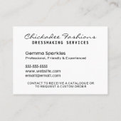 Grote Tit Chickadee Bird Kleurrijke Bloemen Bloeme Visitekaartje (Achterkant)