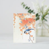 Grote tit in de paulownia-tak - Ohara Koson - Kuns Briefkaart (Staand voorkant)