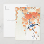 Grote tit in de paulownia-tak - Ohara Koson - Kuns Briefkaart (Voorkant / Achterkant)